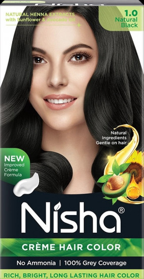 Крем-краска для волос, оттенок 1.0 Natural Black