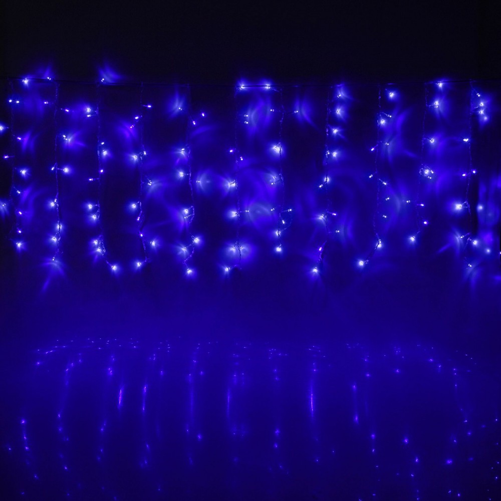 Гирлянда «Занавес», 1,5х1 м, УМС вилка, LED-180-220V, синий | Luazon