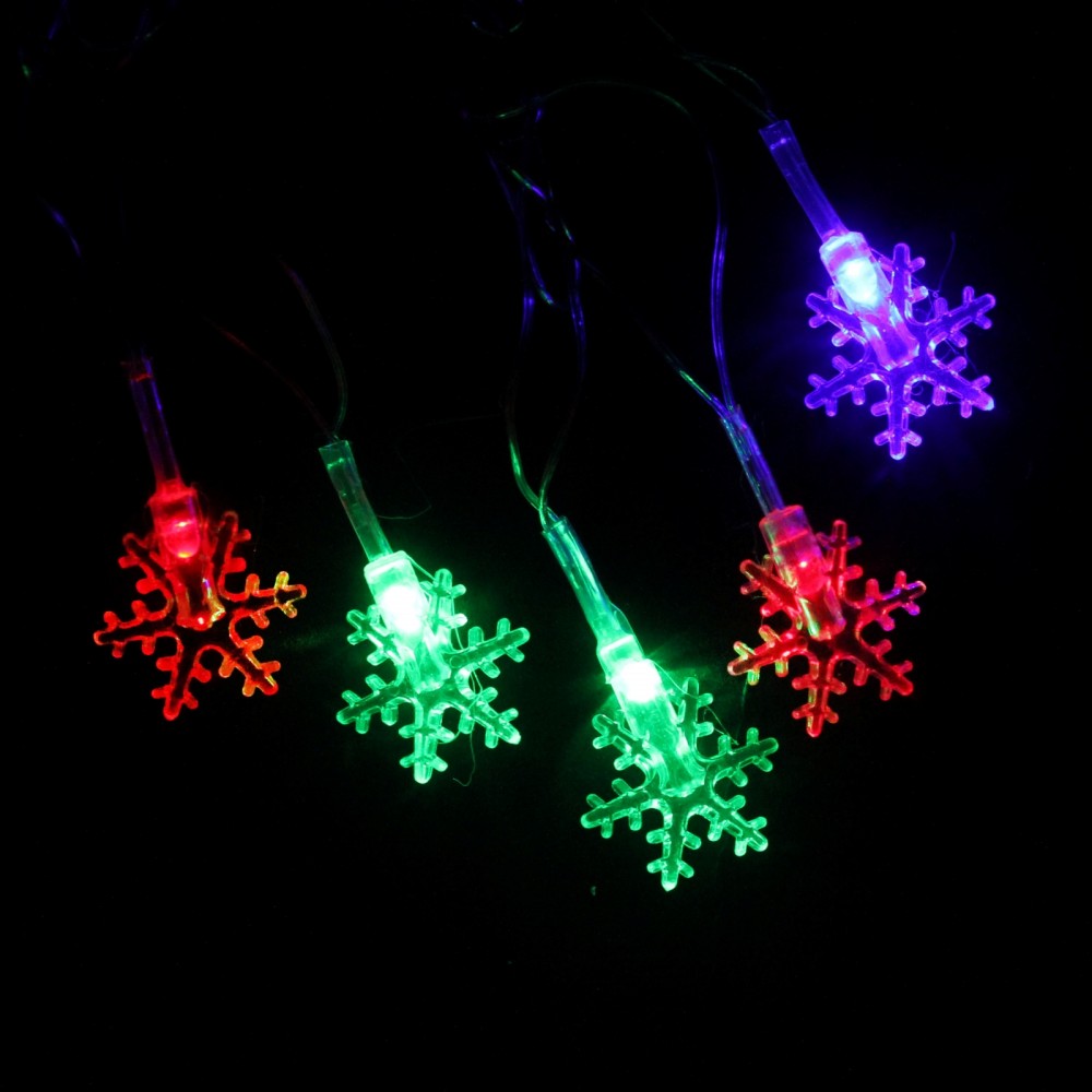 Гирлянда «Метраж», 5 м с насадкой «Снежинки малые», LED-20-220V, мультицвет | Luazon