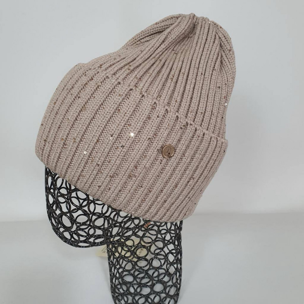 Шапка женская с отворотом «Кристалл»