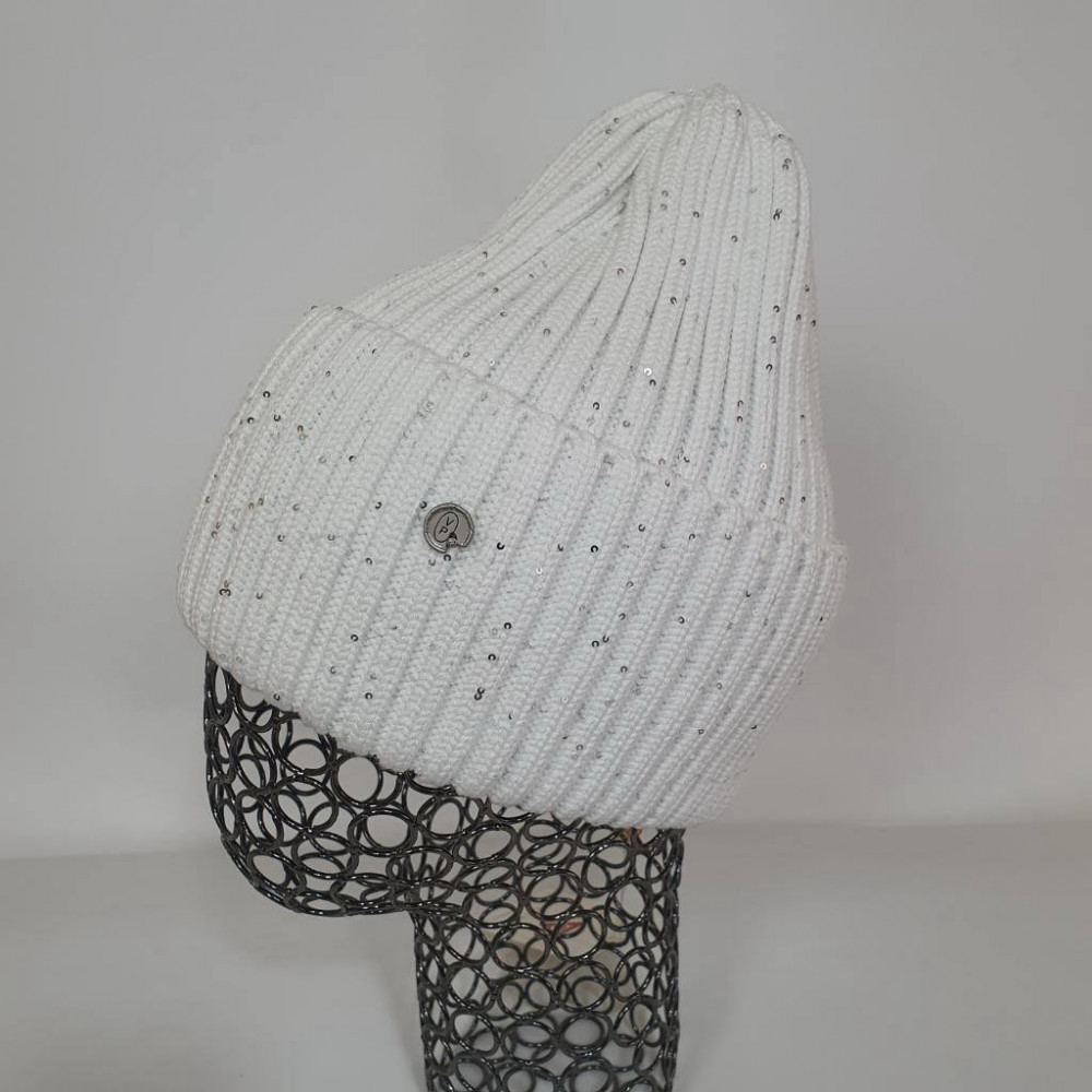 Шапка женская с отворотом «Кристалл»