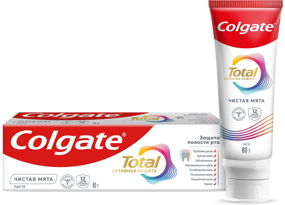 Зубная паста «Чистая мята» | Total 12 | Colgate
