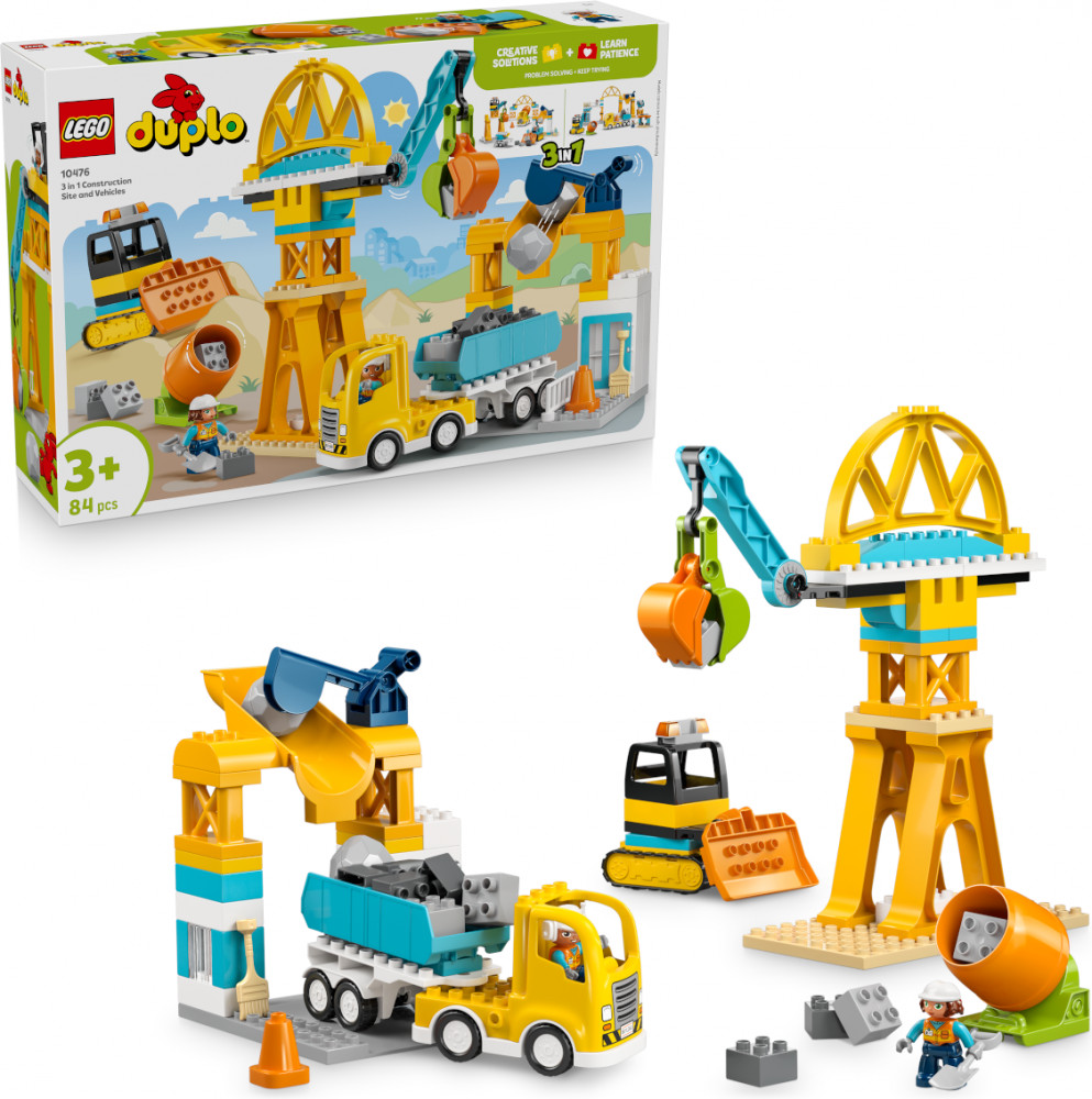 Конструктор Duplo 10476 Стройплощадка и техника 3 в 1. 3 in 1 Construction Site and Vehicles | LEGO Duplo | LEGO (ЛЕГО)