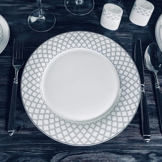Набор тарелок «Версаль серебро»