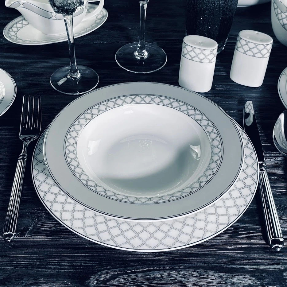 Набор тарелок «Версаль серебро» | Версаль серебро | Lenardi