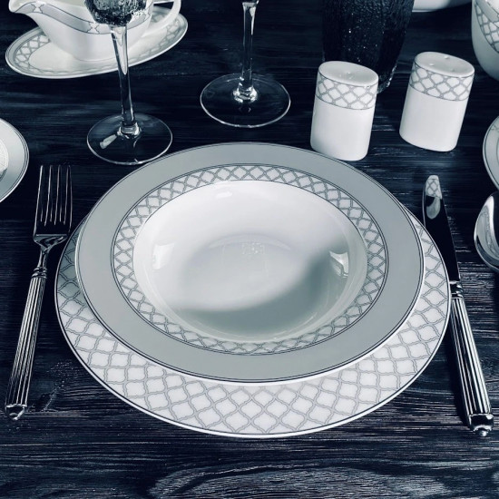 Набор тарелок «Версаль серебро»