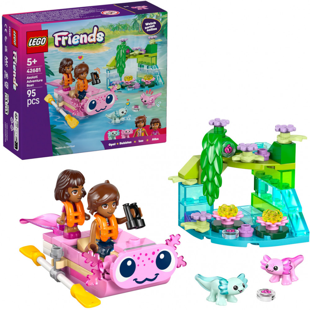 Конструктор Friends 42681 Приключения на лодке-аксолотле. Axolotl Adventure Boat | LEGO Friends | LEGO (ЛЕГО)