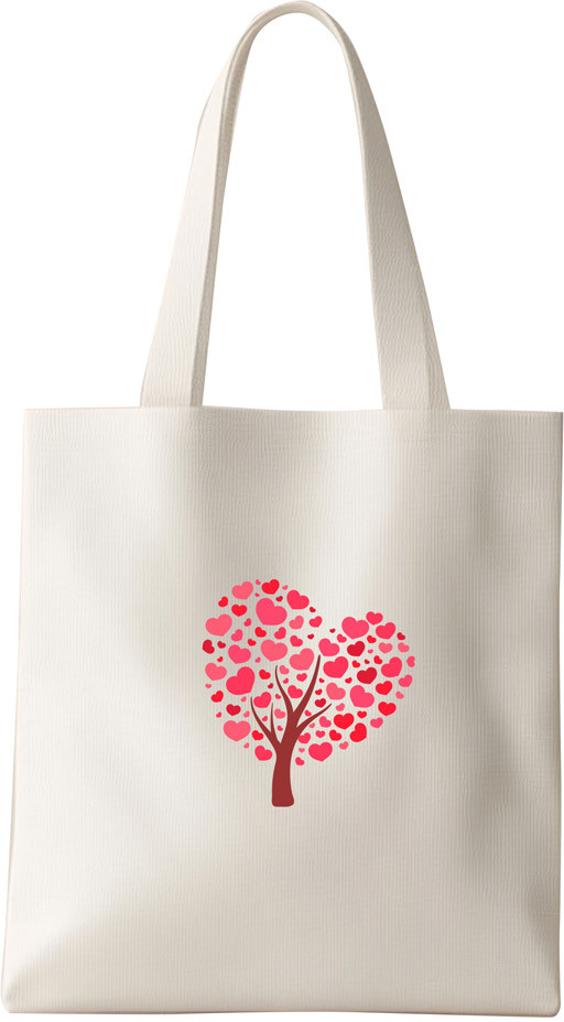 Сумка-шоппер с рисунком сердце | Симфония