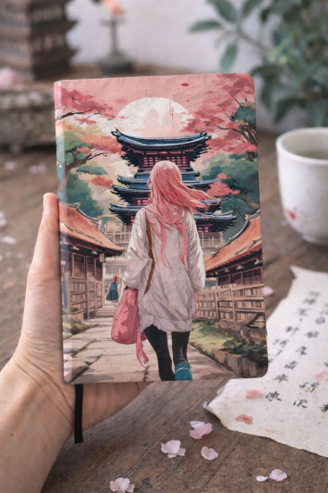 Ежедневник с принтом «Аниме. Японские мотивы»