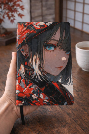 Ежедневник с принтом «Аниме. Японские мотивы»