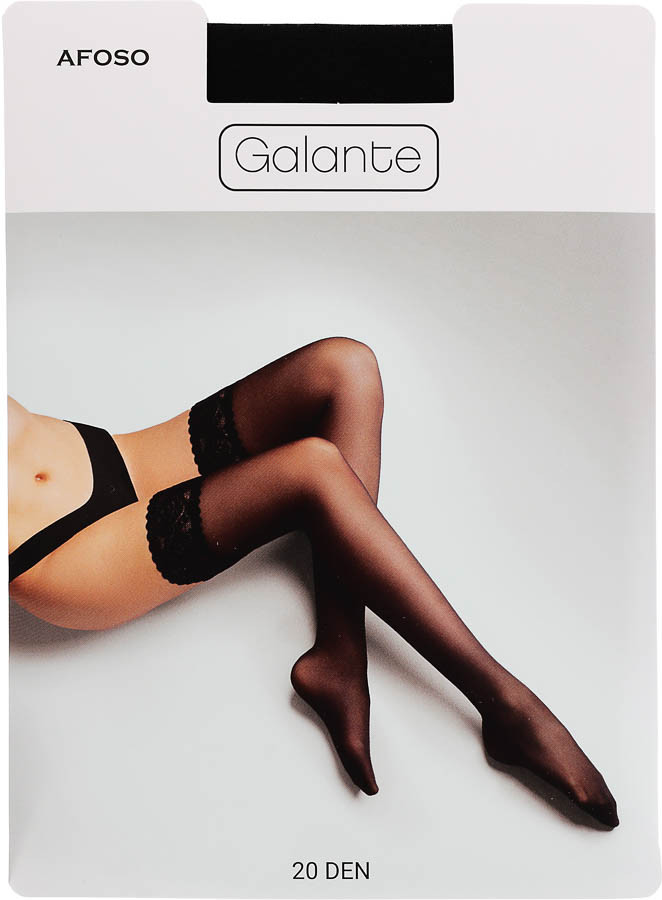 Чулки женские с ажурной резинкой «Afoso» | Galante