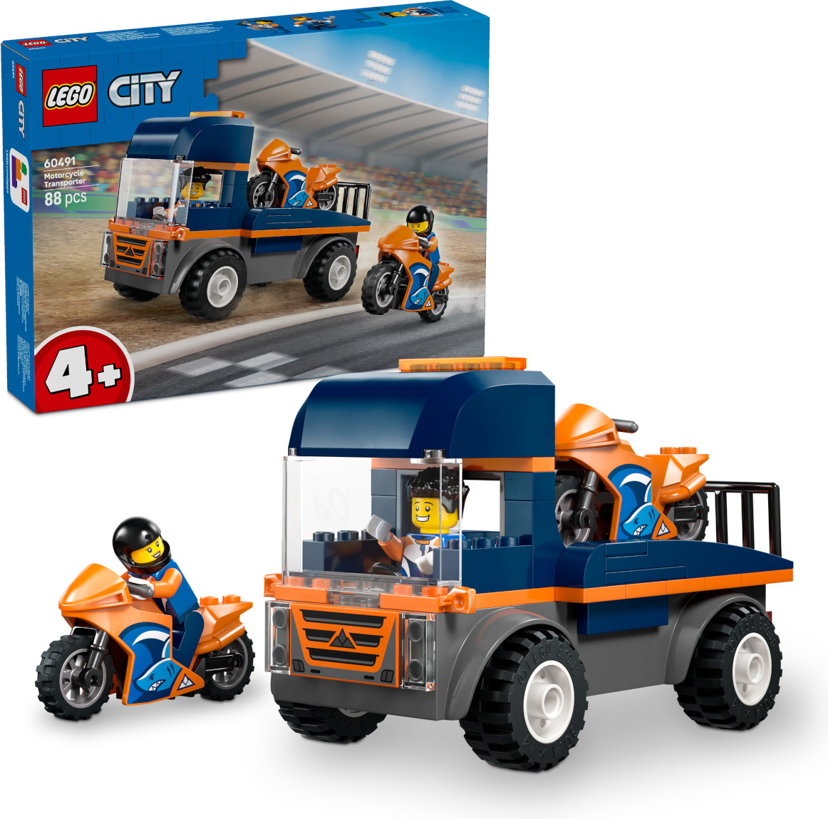 Конструктор City 60491 Транспортная машина для мотоциклов. Motorcycle Transporter | LEGO City | LEGO (ЛЕГО)
