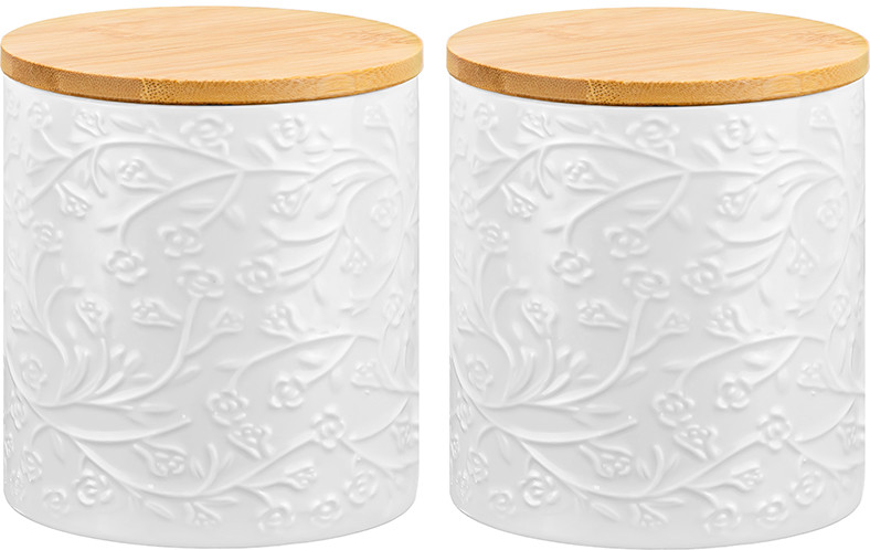 Набор банок для хранения с крышками «Веточки-цветочки» | Веточки-цветочки | Elan Gallery