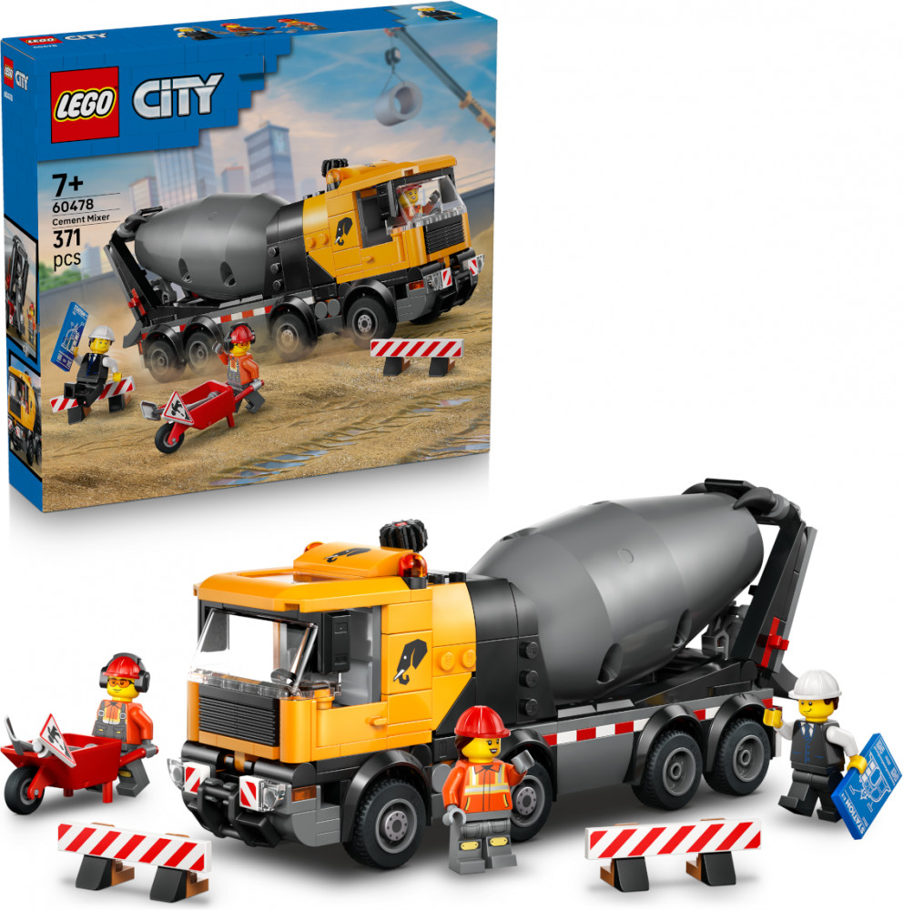 Конструктор City 60478 Бетономешалка. Cement Mixer | LEGO City | LEGO (ЛЕГО)