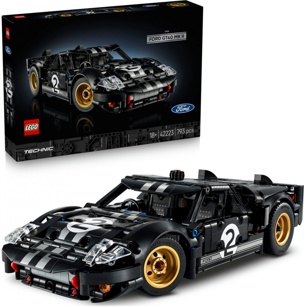 Конструктор Technic 42223 Гоночный автомобиль Ford GT40 MKII 1966 г. 1966 Ford GT40 MKII Race Car | LEGO Technic | LEGO (ЛЕГО)