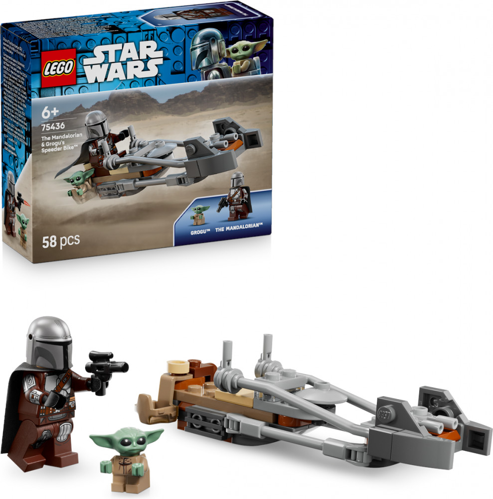 Конструктор Star Wars 75436 Спидер Мандалорца и Грогу. The Mandalorian & Grogu's Speeder Bike | LEGO Star Wars: Звездные войны | LEGO (ЛЕГО)