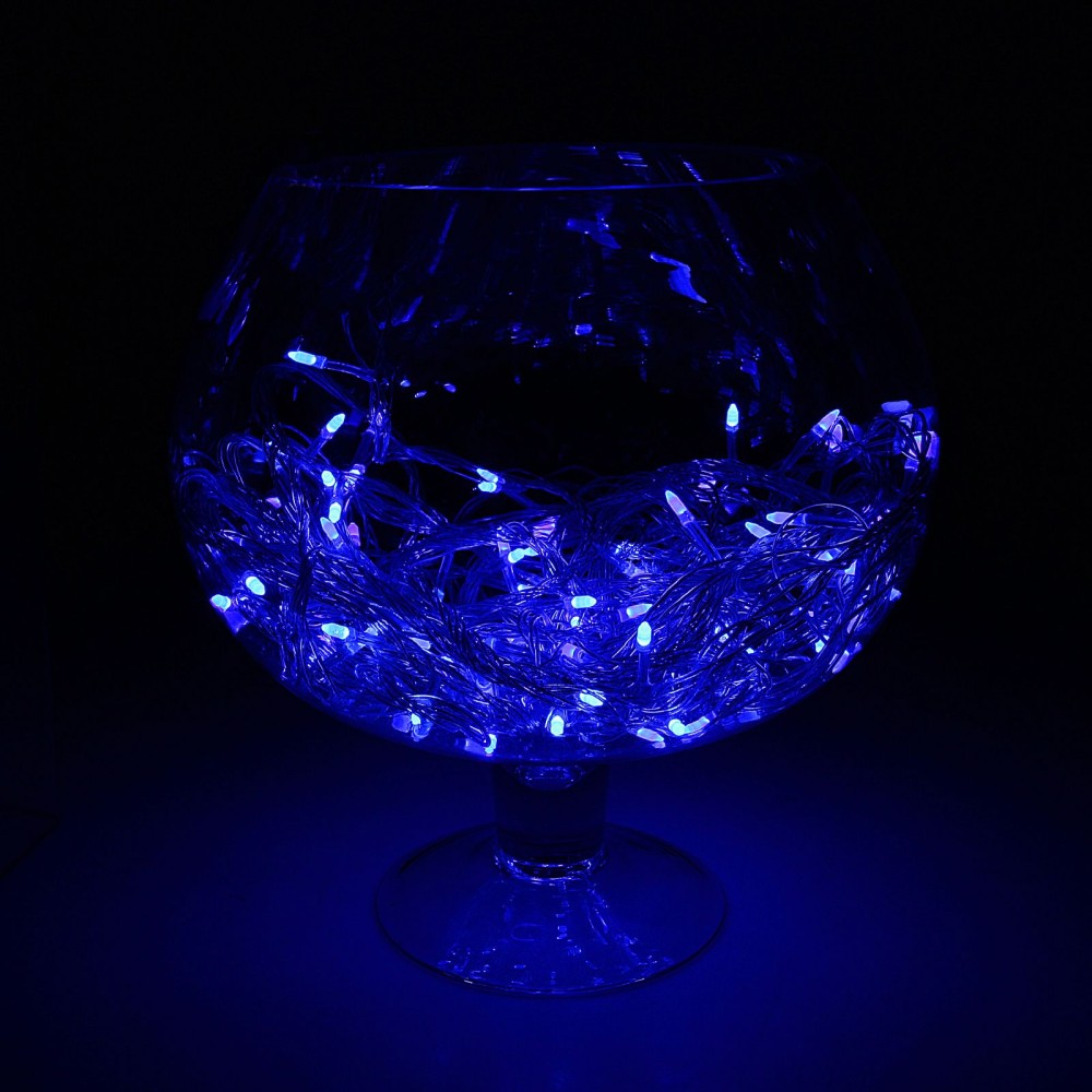 Гирлянда «Метраж» с насадкой «Игла» 10 м, LED-100-220V, синий | Luazon