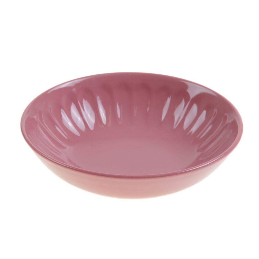 Тарелка суповая «Изобилие», розовая | Keramika