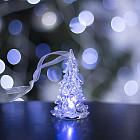 Подвеска световая «Елочка», 8 см, 1 LED, мультицвет