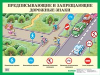 Предписывающие и запрещающие дорожные знаки. Наглядное пособие для детей дошкольного и младшего школьного возраста