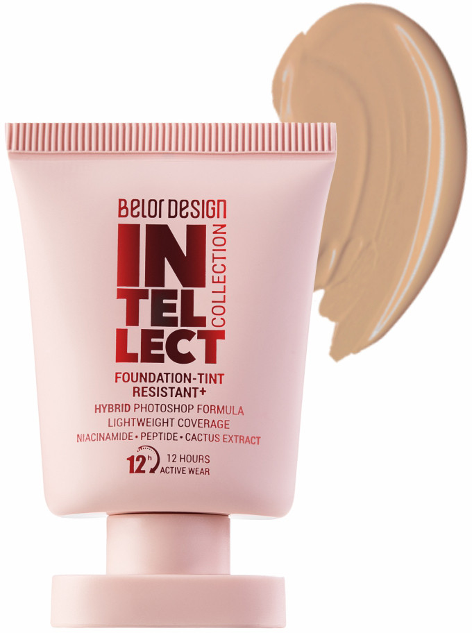 Тональный крем-тинт для лица устойчивый, оттенок 304 Натуральный темный | Intellect | BelorDesign
