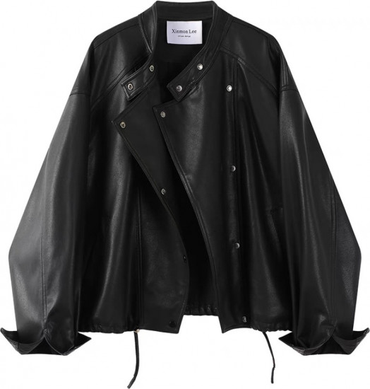 Женская куртка из экокожи oversize