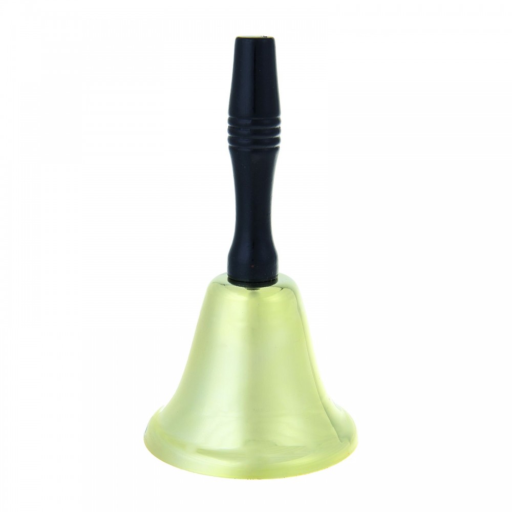 Колокольчик настольный большой золото 10x19 см