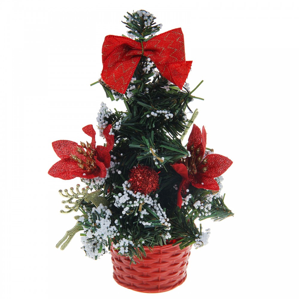 Ёлка с красным декором