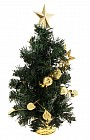 Ёлка настольная с золотистым декором