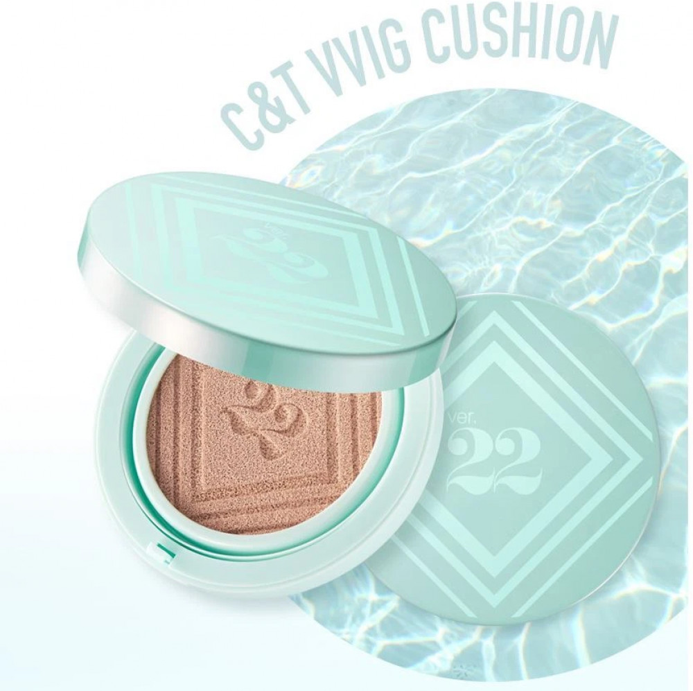 Кушон-ампула с морским коллагеном «C&T Vvig Cushion Sea Ampoule», оттенок 02 Sand Beige