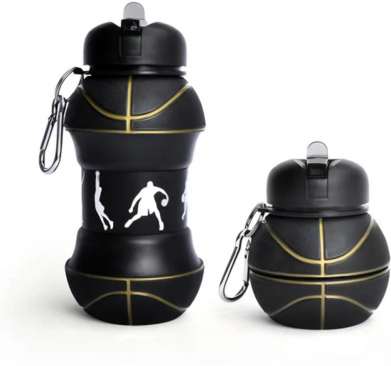 Складная силиконовая бутылка «Баскетбольный мяч»