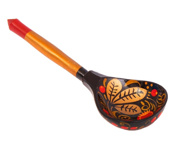 Ложка «Полубаская» традиционная роспись, холома | Хохломская роспись