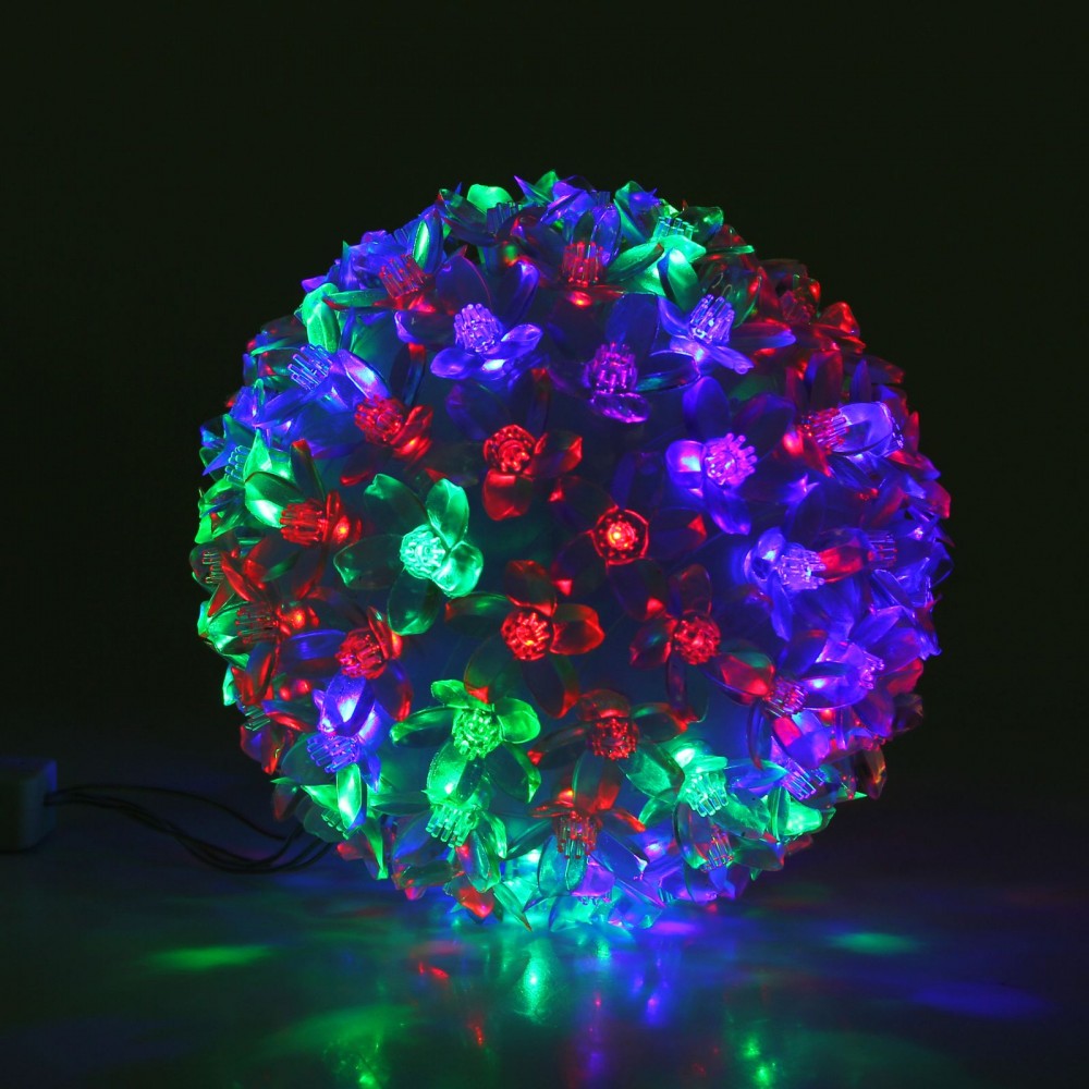 Фигура «Шар из цветов», 15х15 см, 100 LED, 240V, красный-зеленый/красный-синий | Luazon