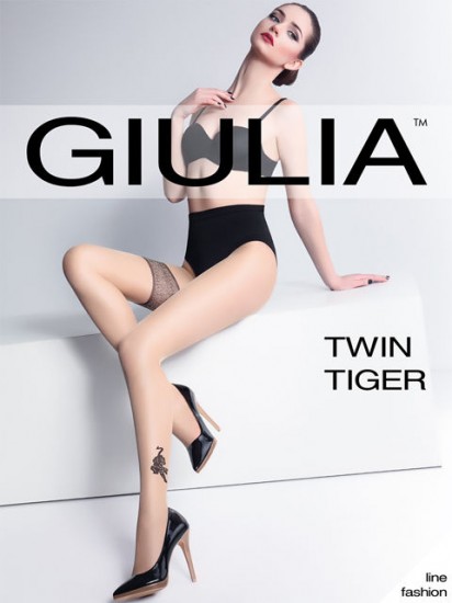 Колготки фантазийные «Twin tiger» (nero, 20 den)