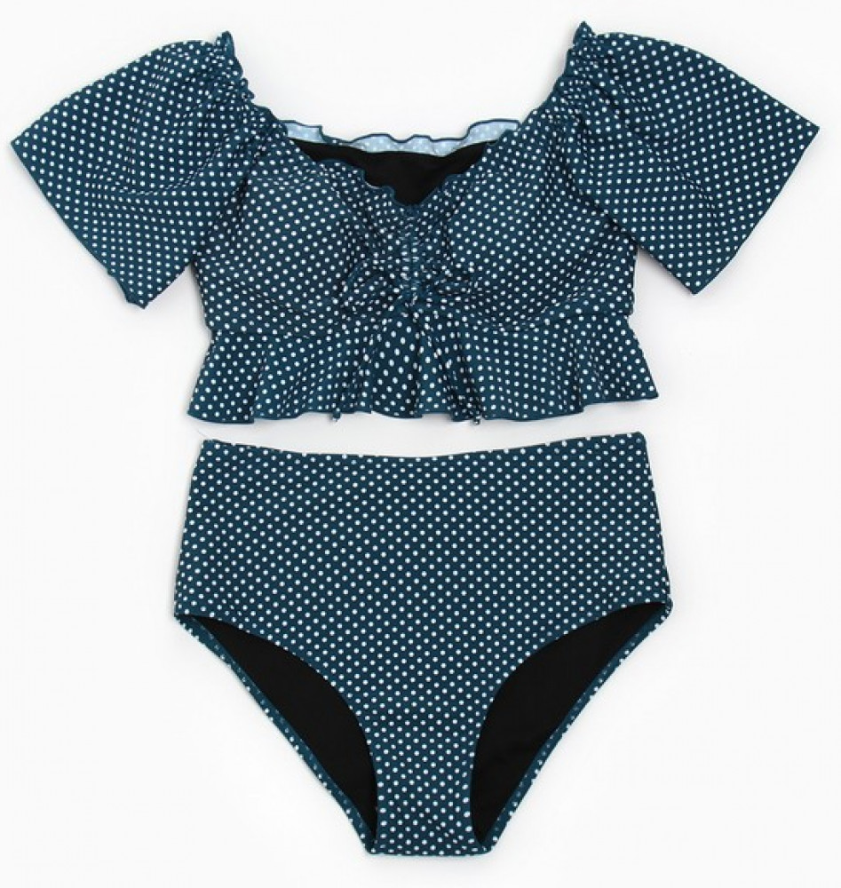 Купальник раздельный в горошек женский | MINAKU