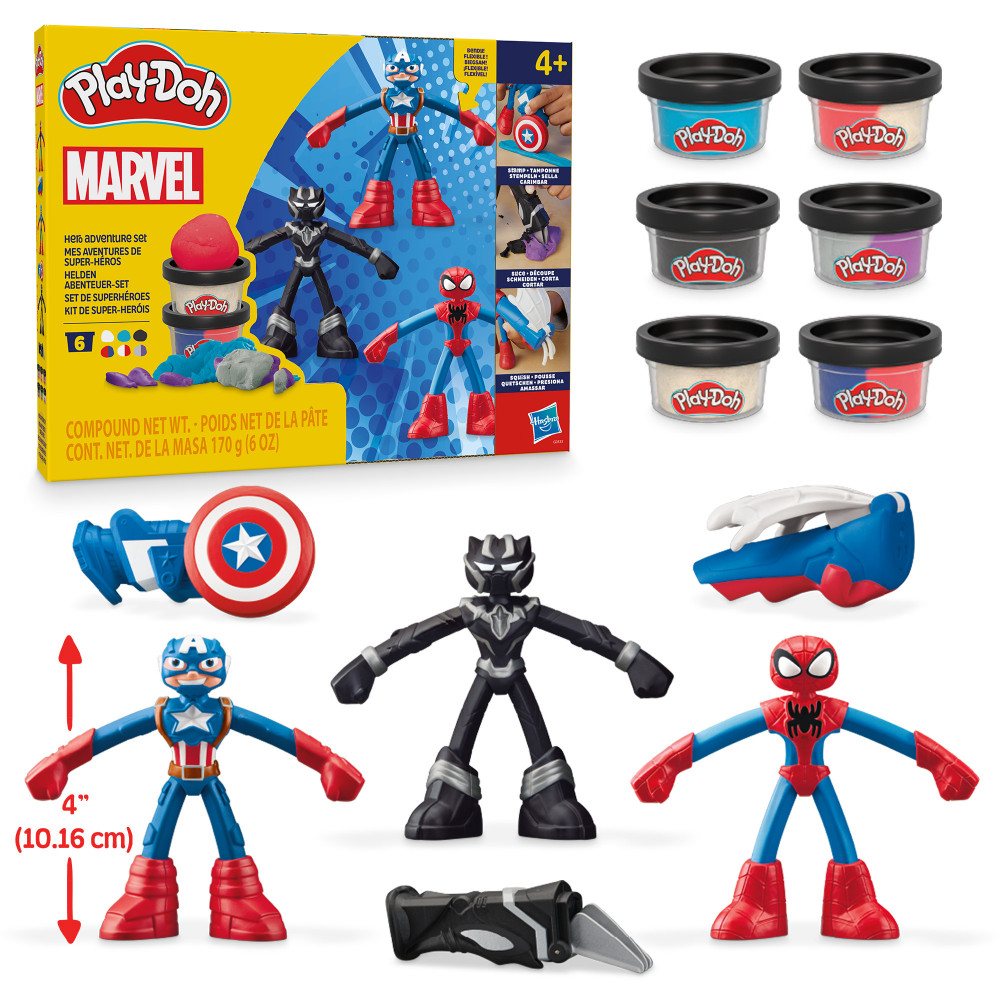 Набор игровой с тестом для лепки «Герои Marvel» | Marvel | Play-Doh
