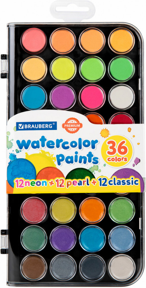Краски акварельные | Premium | Brauberg