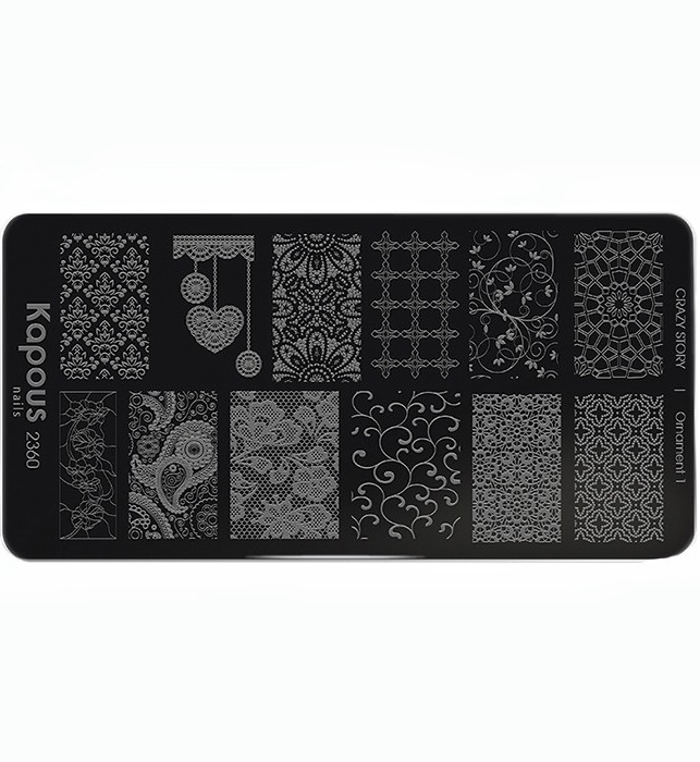 Пластина для стемпинга «Ornament 1» | Crazy story | Kapous Professional