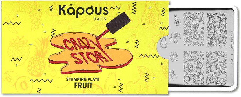 Пластина для стемпинга «Fruit» | Crazy story | Kapous Professional