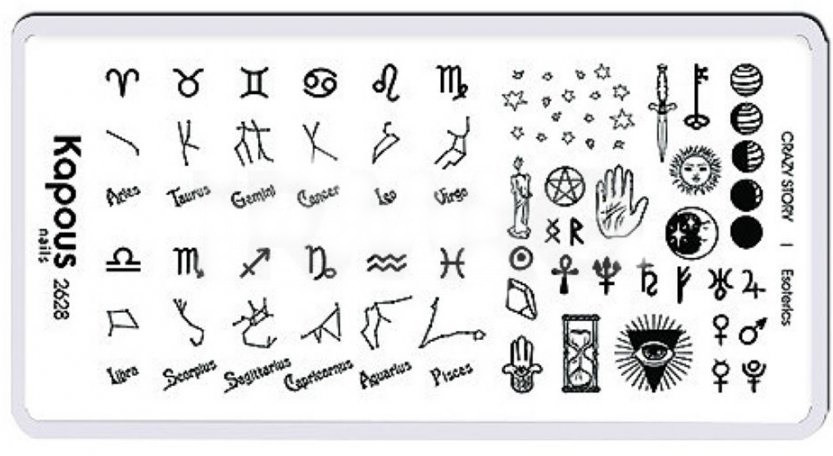 Пластина для стемпинга «Esoterics» | Crazy story | Kapous Professional