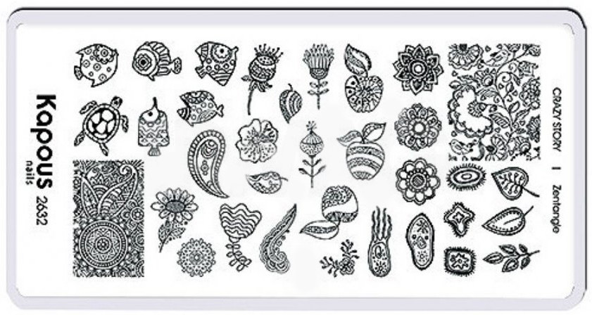 Пластина для стемпинга «Zentangel» | Crazy story | Kapous Professional