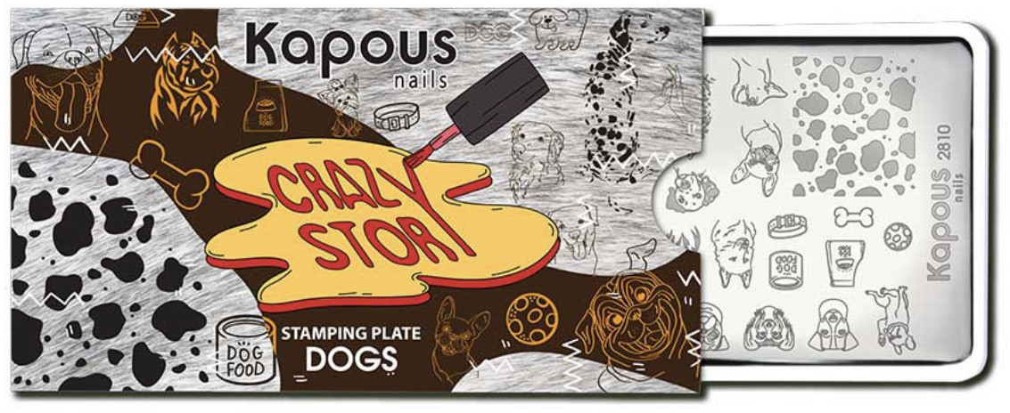 Пластина для стемпинга «Dogs» | Crazy story | Kapous Professional