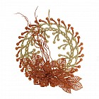 Венок рождественский с шариками и веточками