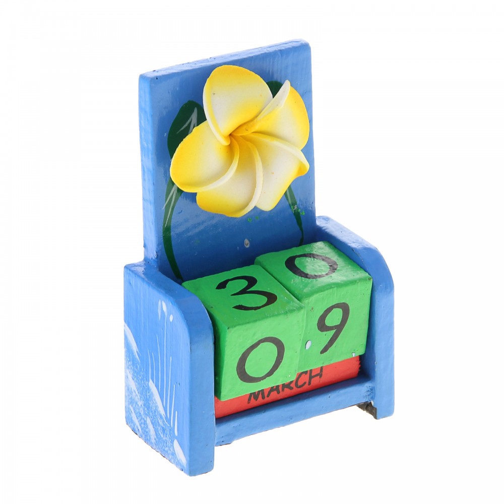 Деревянный календарь с кубиками «Цветок»