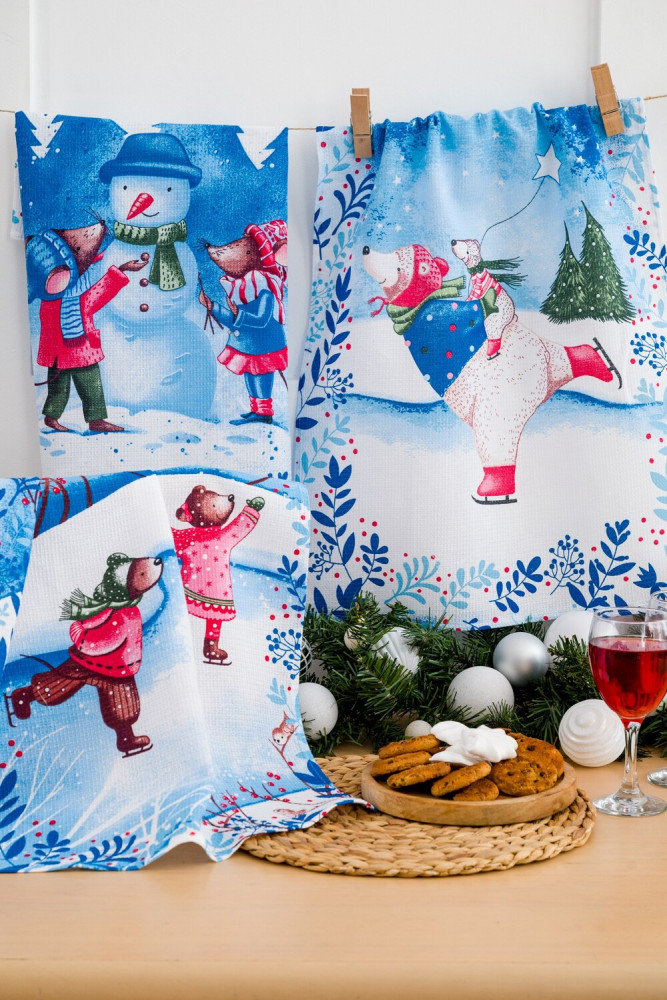 Набор полотенец кухонных «Снежные забавы» | Natali
