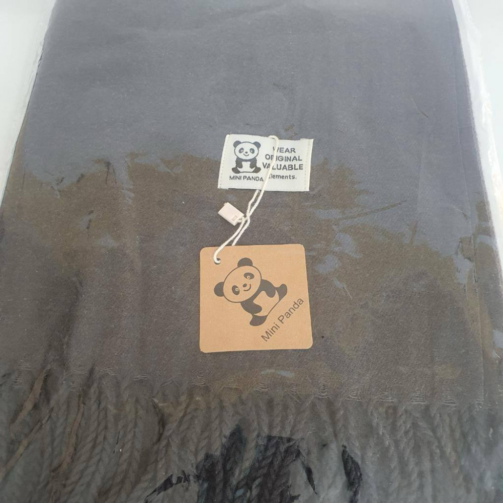 Платок однотонный женский с бахромой | Mini Panda