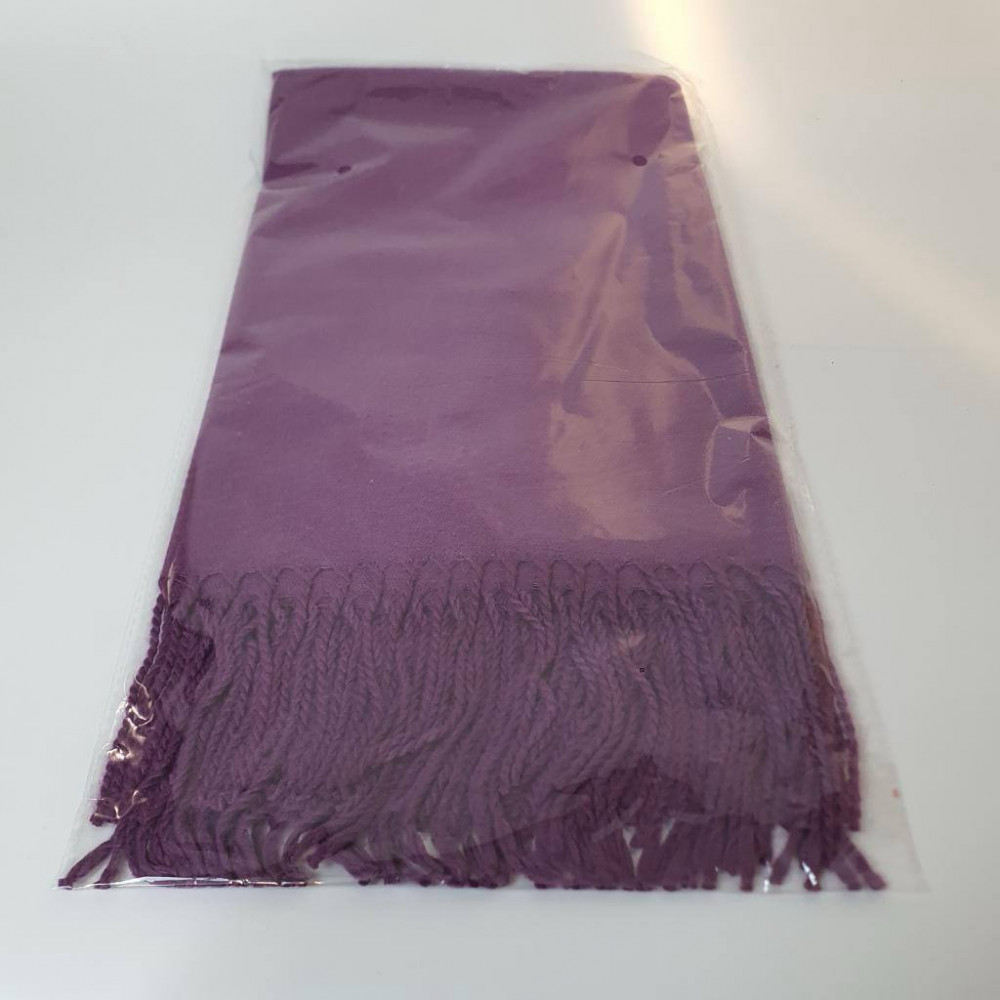 Платок однотонный женский с бахромой | Mini Panda