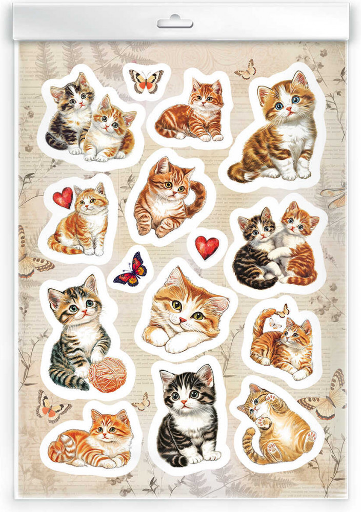 Набор наклеек «Пушистые котята» | Любимые стикеры | Феникс +