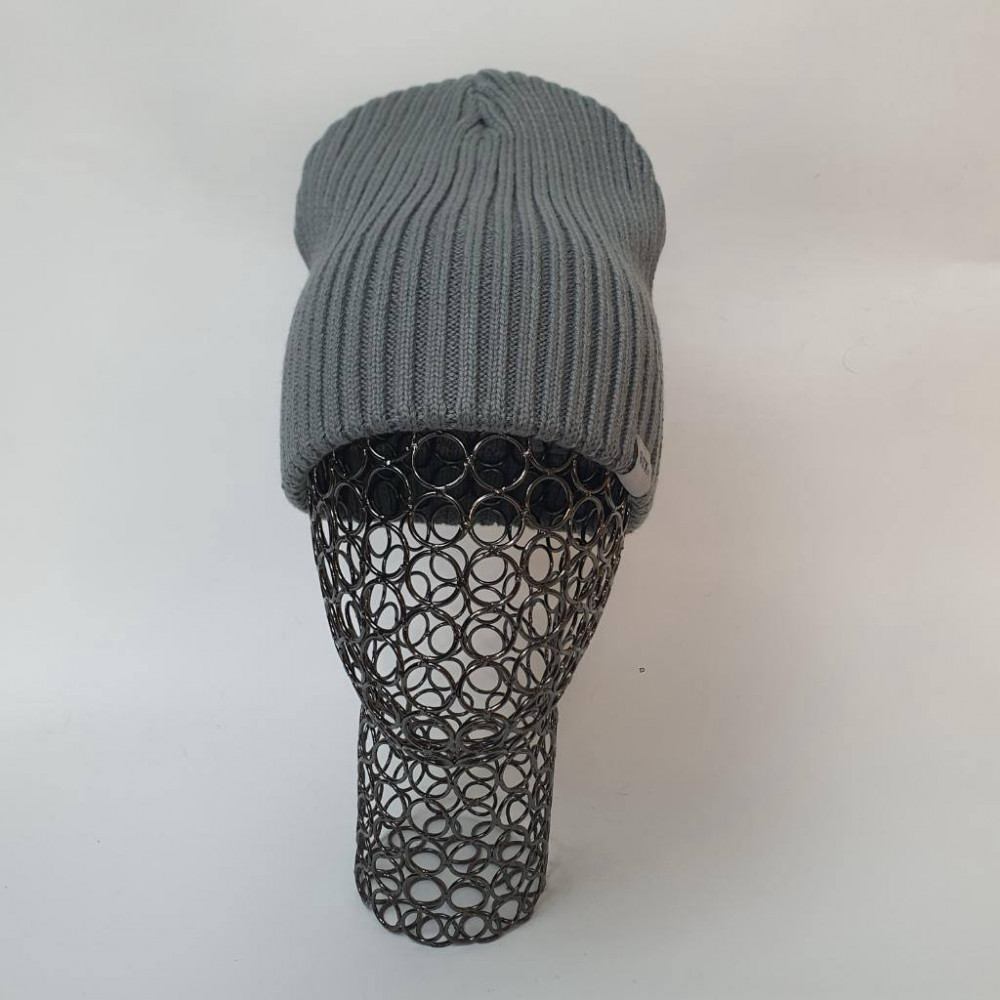 Шапка однотонная, двойная вязка «Перо» | Galatextile