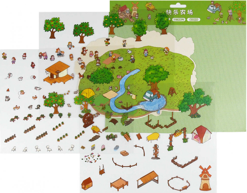 Наклейки-румбокс для создания миниатюрных сцен «Счастливая ферма» | Феникс +